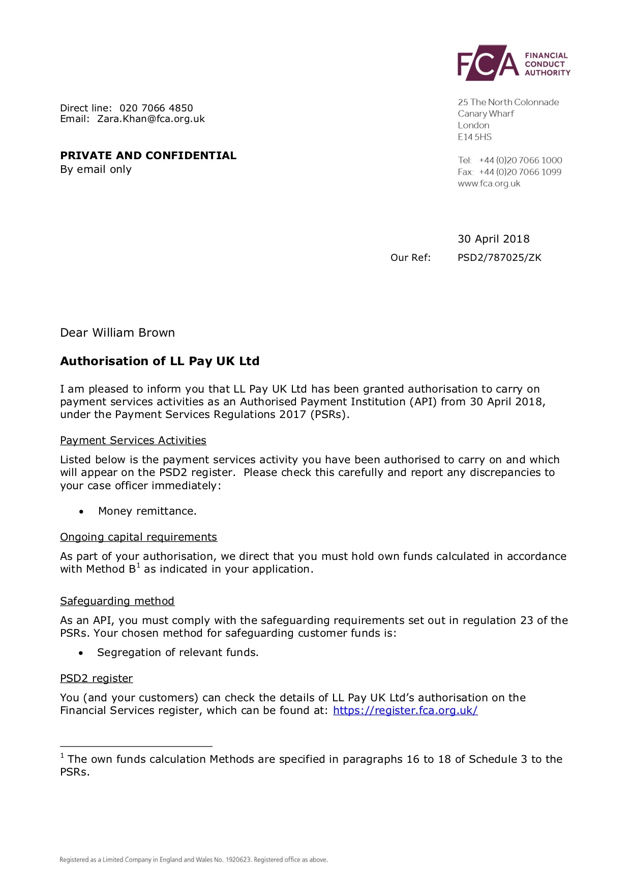 UK Authorised Payment Institution Qualification
